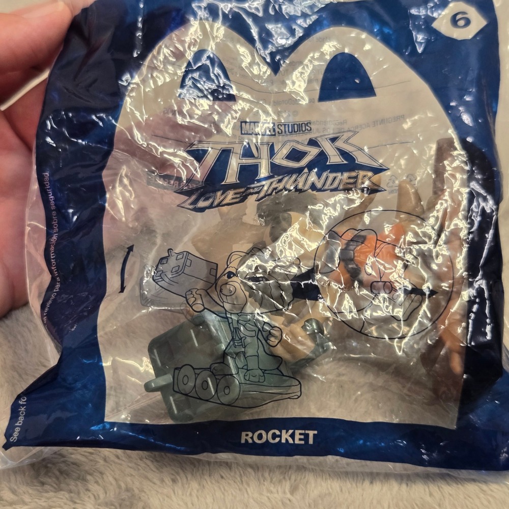 2022 McDonalds Marvel Thor Love and Thunder Rocket Raccoon Happy Meal Toy 6